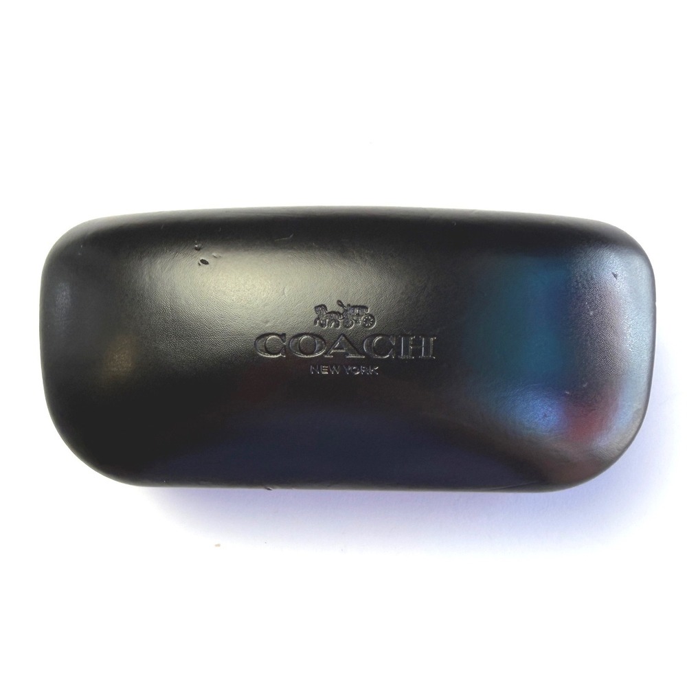 Coach Black Hard Clamshell Sunglasses Eyeglasses Case Logo Designer Minimalist L - Picture 9 of 9